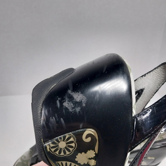 Jambu Sport Wedge Camden Size 9 M Glossy Black T-Strap Sandals Shoes - Picture 12 of 13